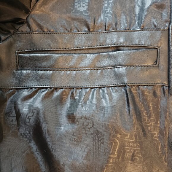Urban Republic Boy's Black Faux Leather Moto Jacket - Size XL 18/20 - Picture 8 of 8